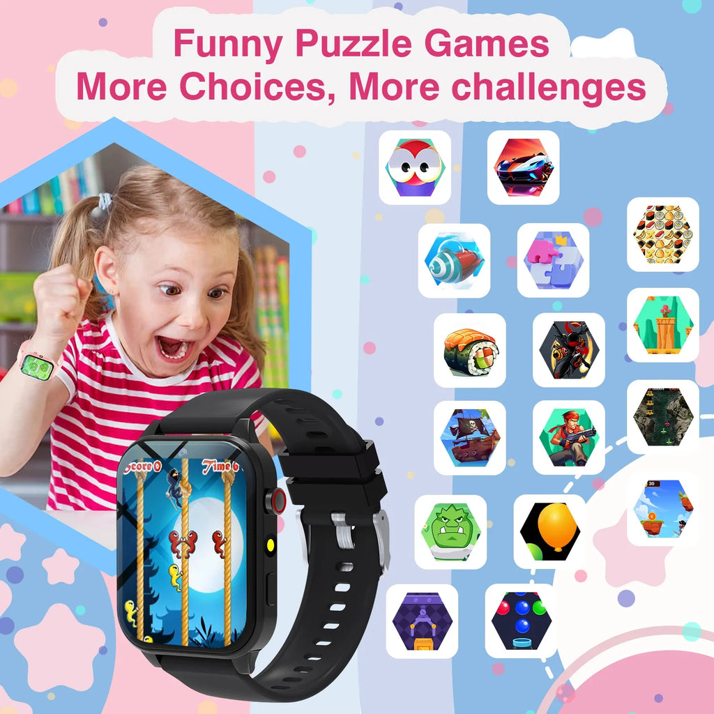 Kids Smart Watch 1.83" Screen, Camera, 18 Games | LOMAXFR