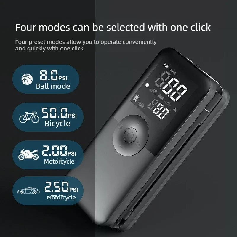 Cordless Digital Tyre Inflator – Car, Bike & Ball Air Pump
