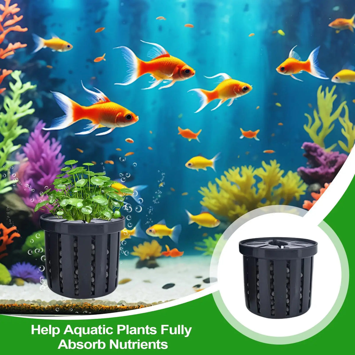 Aquarium Plant Holder Hydroponic Net Cup Basket – 4-Pack