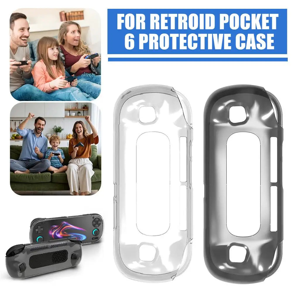 Retroid Pocket 6 Transparent TPU Soft Silicone Case Gaming Handheld