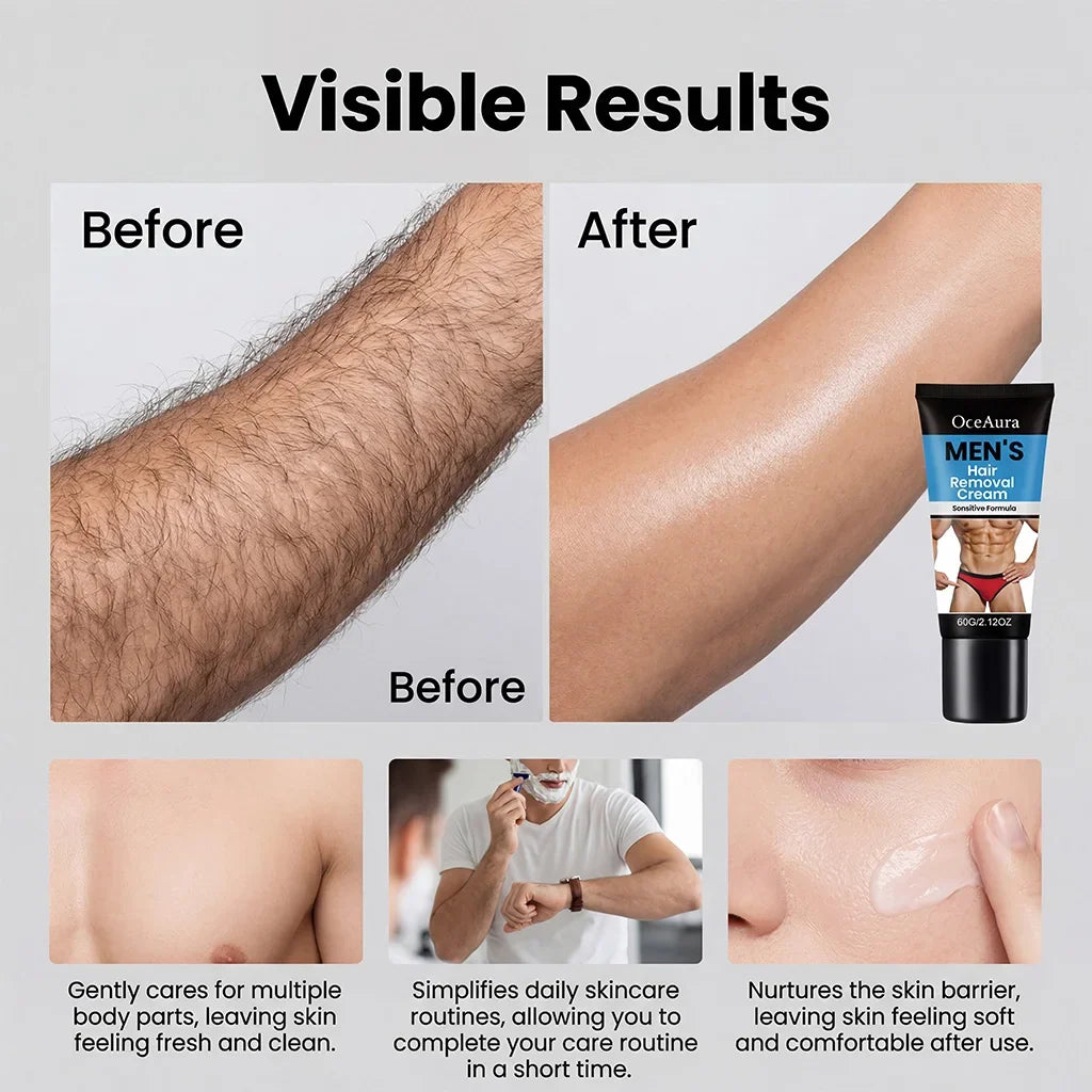 Men's Hair Removal Cream – Body Depilatory 60g