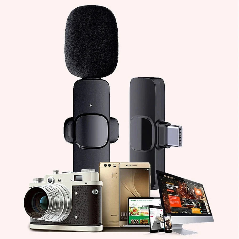AyeBeau Dual Wireless Lavalier Mic for iPhone & Android