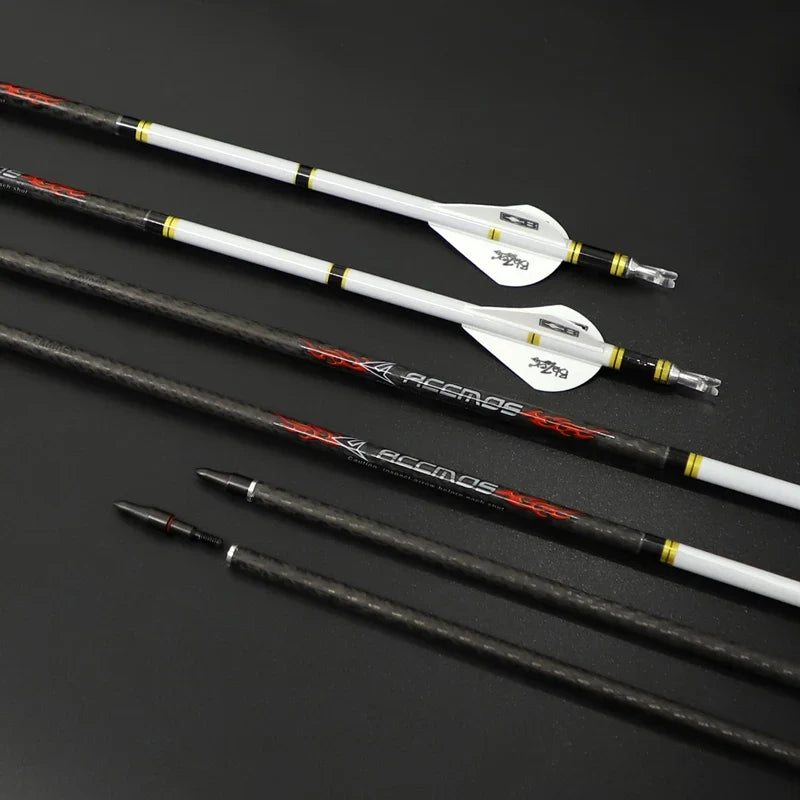 6 ID Arrow 3K Weave Carbon Shafts Spine 200 250 300 350 500 Bow
