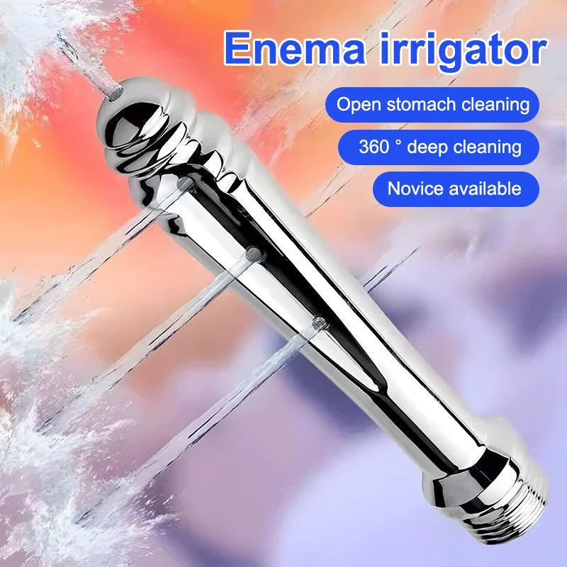 Metal 3 Holes Side Opening Bidet Anal Sprinkler Enema Cleaning Shower