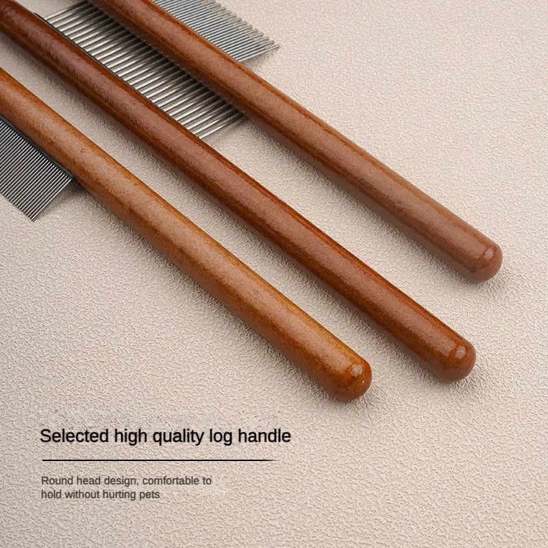 Wooden Cat Grooming Comb | Dematting & Massage Brush