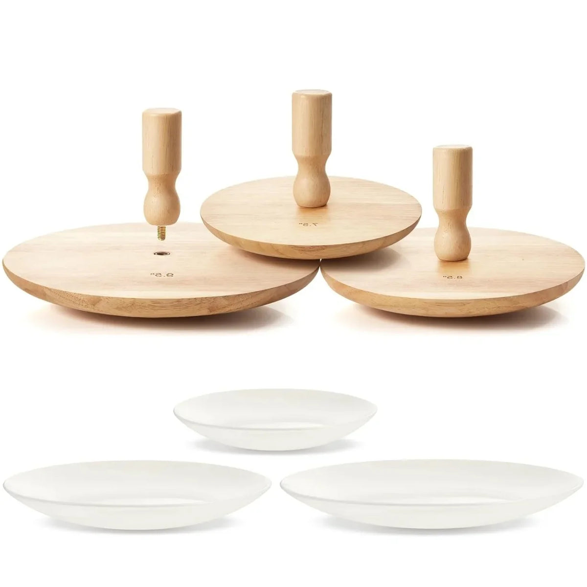 Wood Pottery Slump Mold with Handle – 7.5, 8.5 & 9.5 Inch