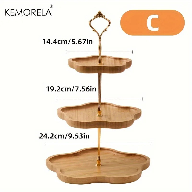Wooden 2/3-Tier Dessert Stand – Cake, Cookie & Candy Tray