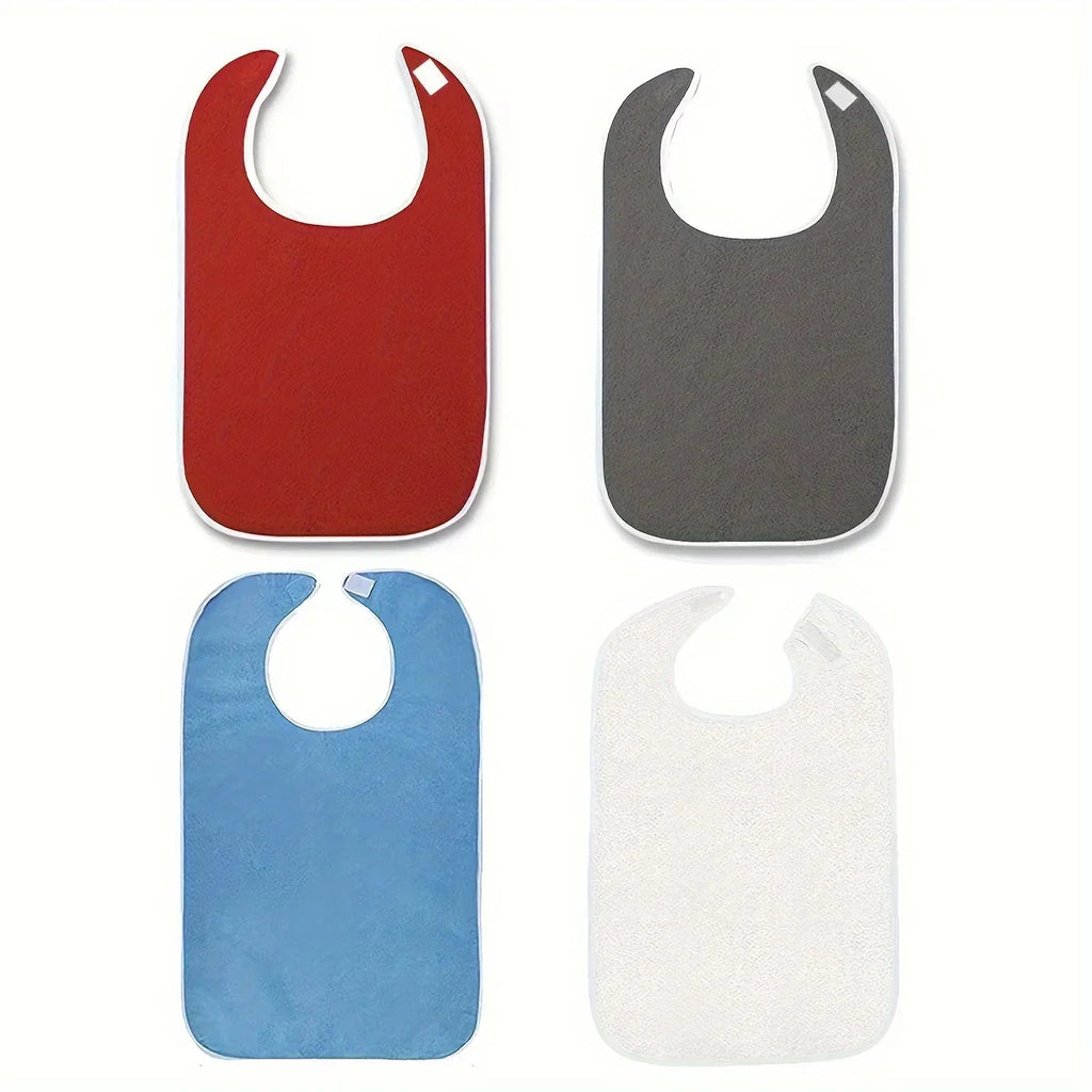Coated Adult Apron Reusable Waterproof Terry Bibs Bring Pocket Women