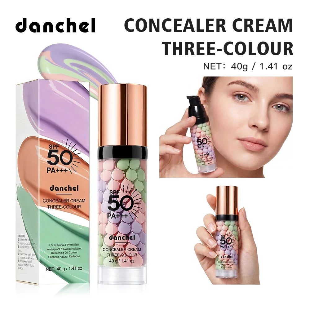 3-Color Concealer Cream – Brightening Face Primer & Base