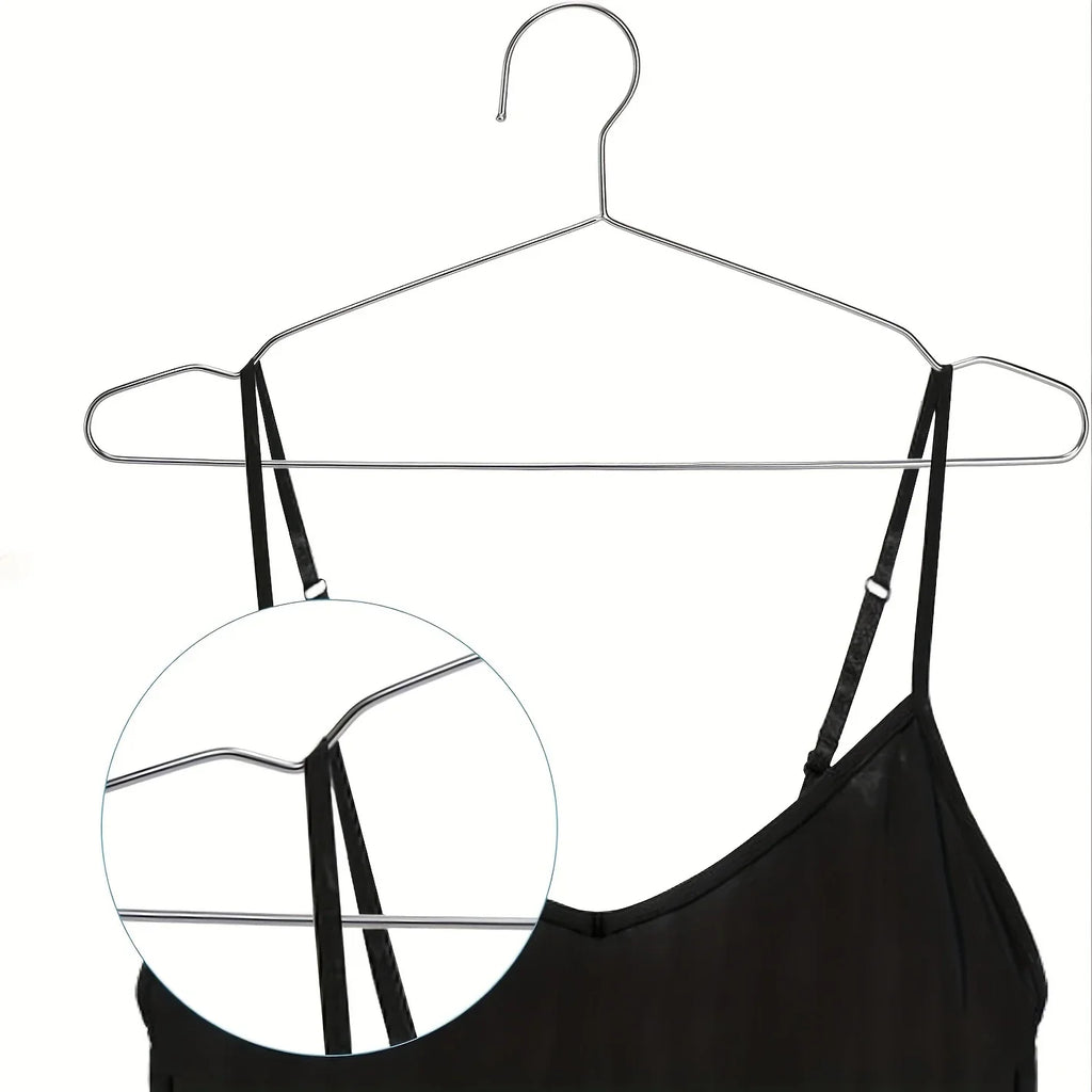 30 Heavy Duty Stainless Steel Hangers Ultra Thin Space Saving Clothes