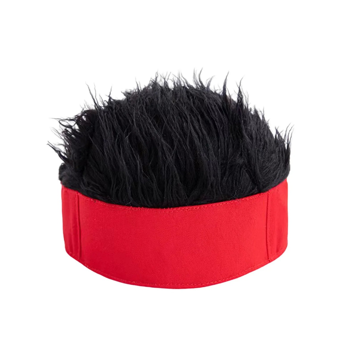 Black Knit Beanie Wig Hat – Unisex Costume Accessory