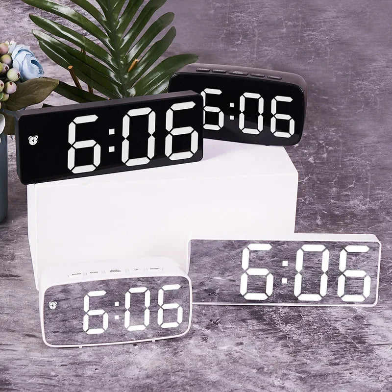 LED Digital Alarm Clock – Voice Control, Snooze & Night Mode