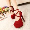 Women's Faux Suede Stiletto Pumps – 8cm Heel Dress Shoes