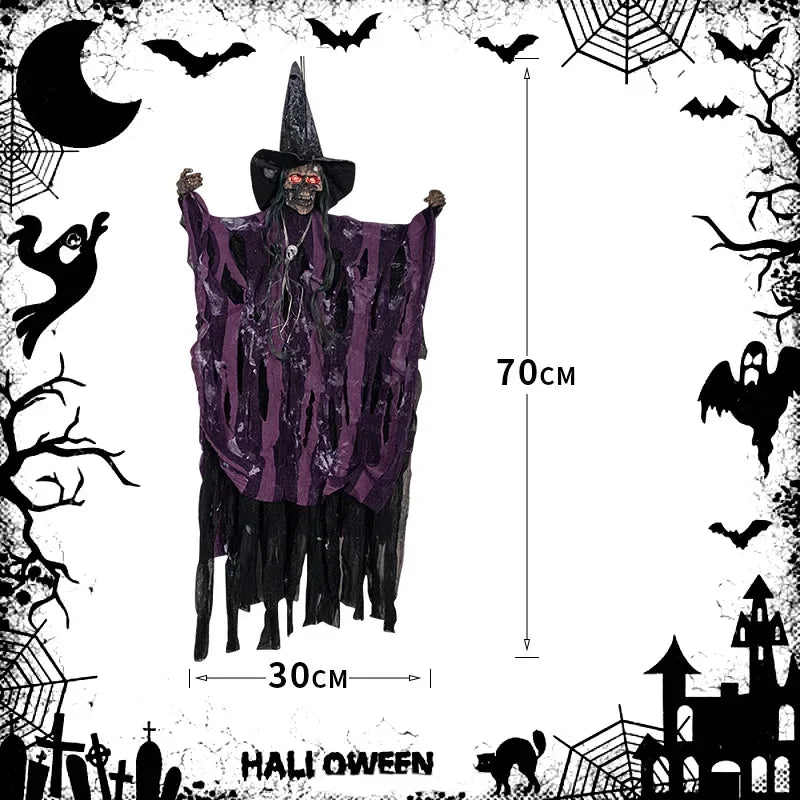 Halloween Electric Skeleton Hanging Ghost | Voice & Touch Activated