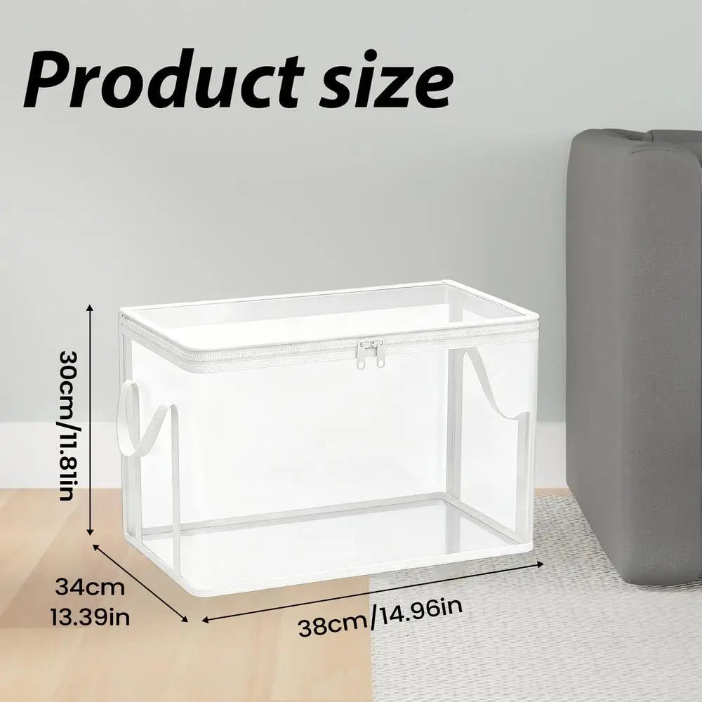 Stuffed Toy Storage Box 2-Pieces Plush Dolls Chest Bins Doll