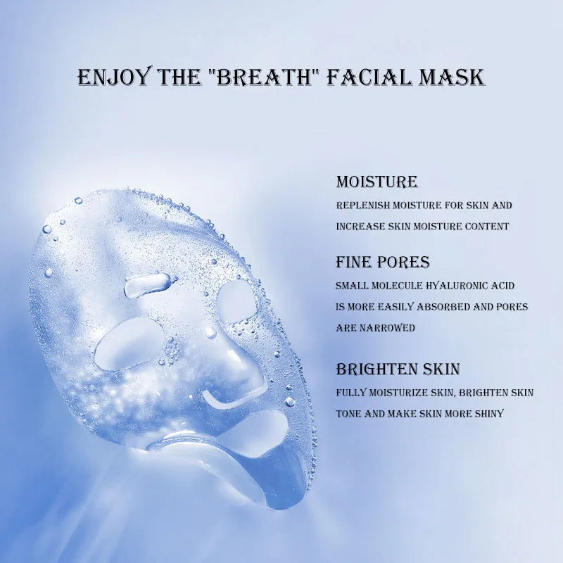 10-Pack Hyaluronic Acid & Niacinamide Sheet Masks – Pore Care