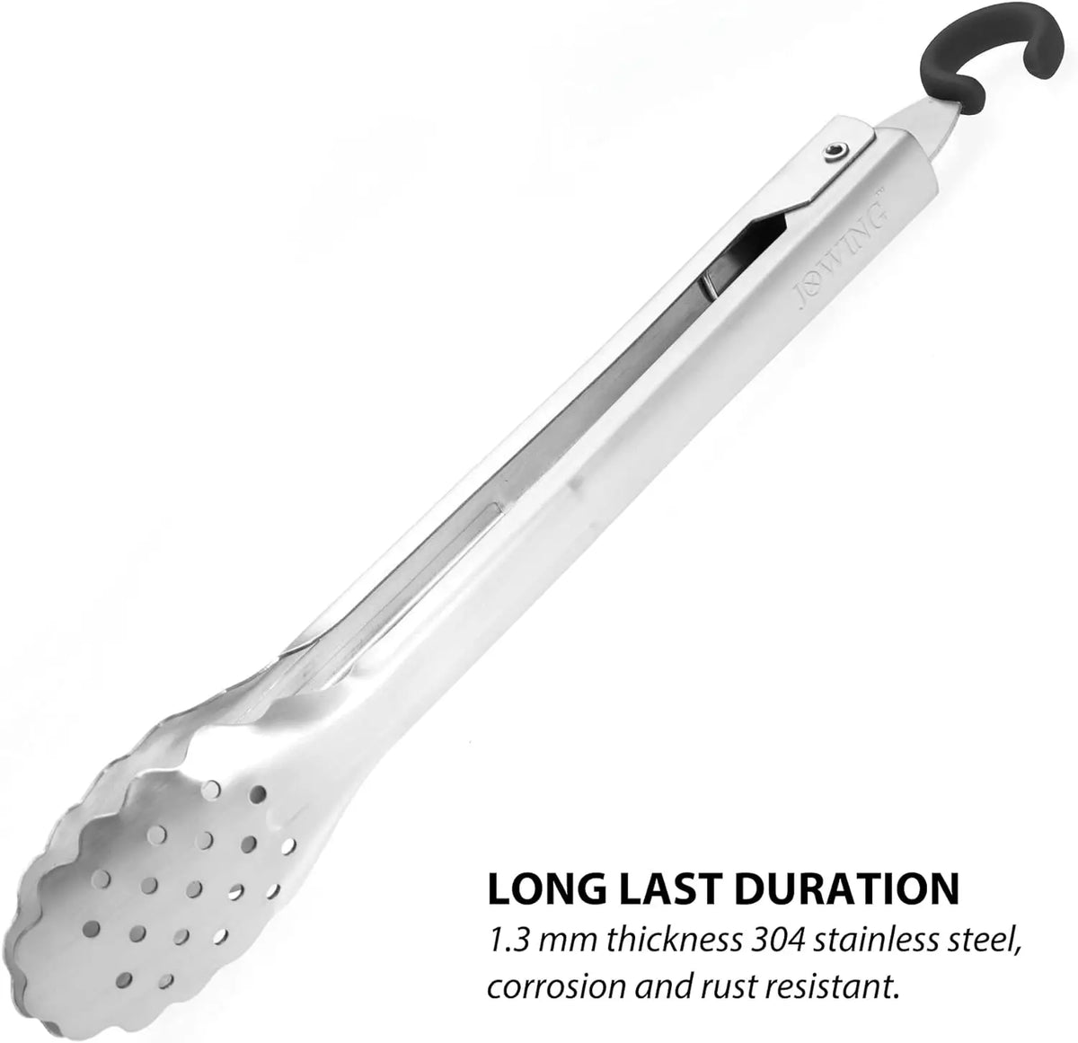 BBQ Grill Tongs Set 10 & 12 Inch – Heat Resistant to 600°F