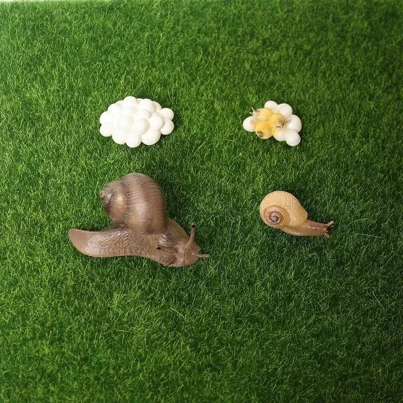 Realistic PVC Snail Animal Model | Kawaii Miniature Garden Decor