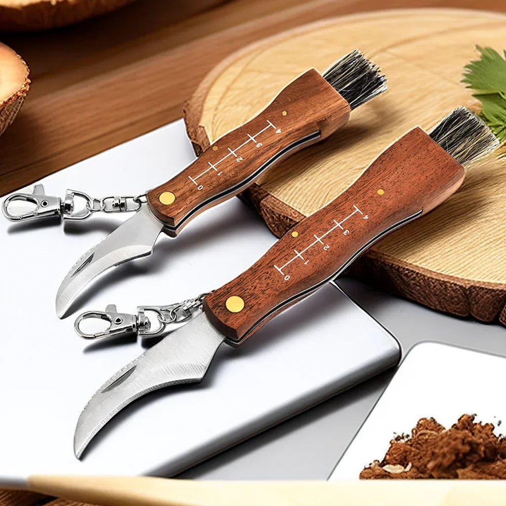 EDC Folding Pocket Knife – Wood Handle & Stainless Steel