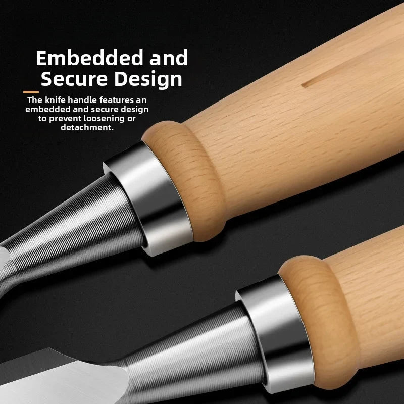 4-Piece Wood Chisel Set – 6/12/18/24mm Carving Kit