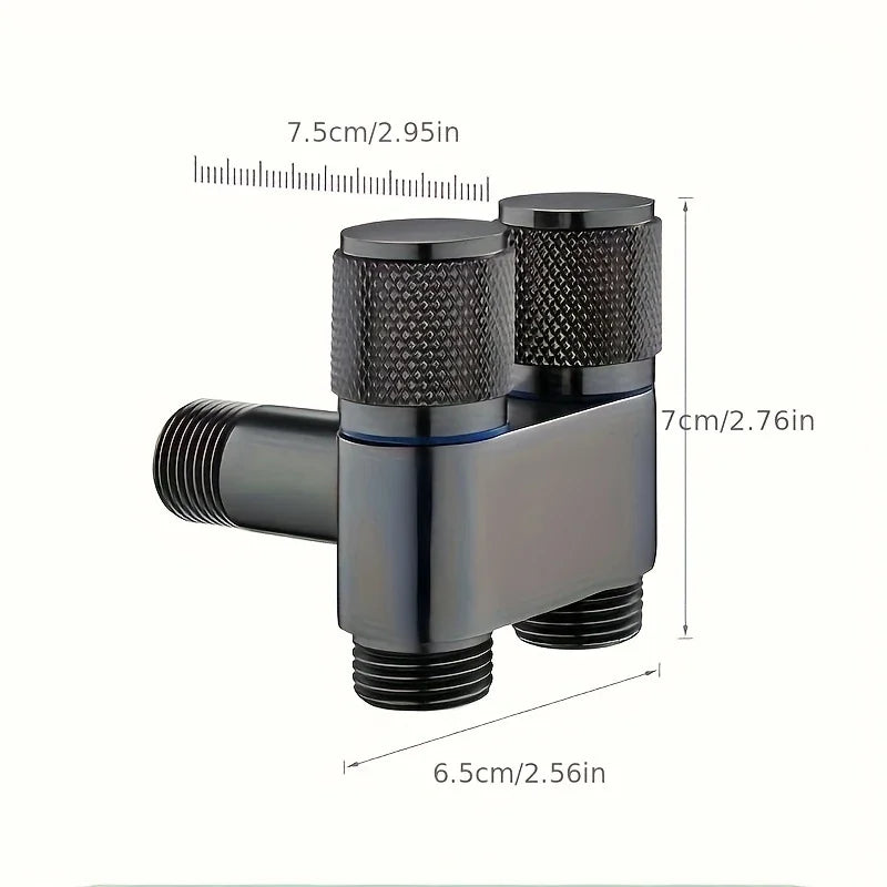 Stainless Steel Dual Outlet Anti-Backflow Angle Valve for Toilet