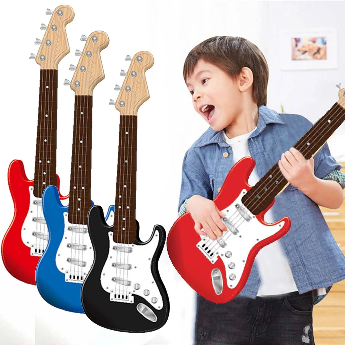 17-Inch Kids Electric Guitar Toy | 4 String Musical Instrument