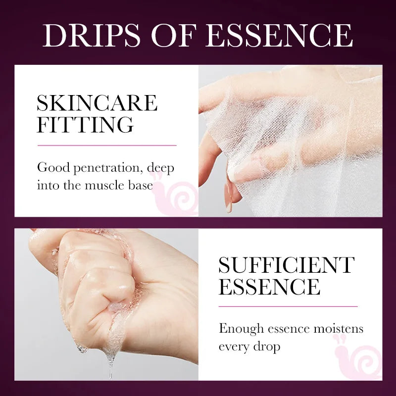 SADOER Snail Collagen Face Mask – Firming & Brightening 5-Pack