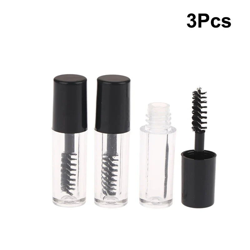 Empty Mascara Tubes with Eyelash Wand – 1.2ml Refillable 3 Pack