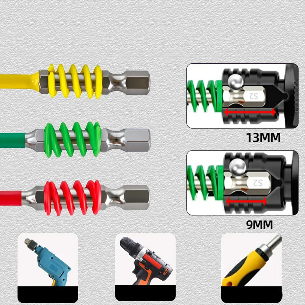 4-Piece PH2 Spring-Loaded Screwdriver Bit Set – Non-Slip Carbide