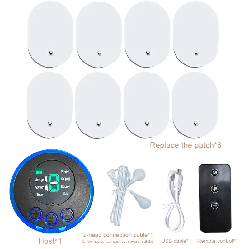 EMS Neck & Back Massager | LCD, 8 Modes, 19 Levels | Rmssim
