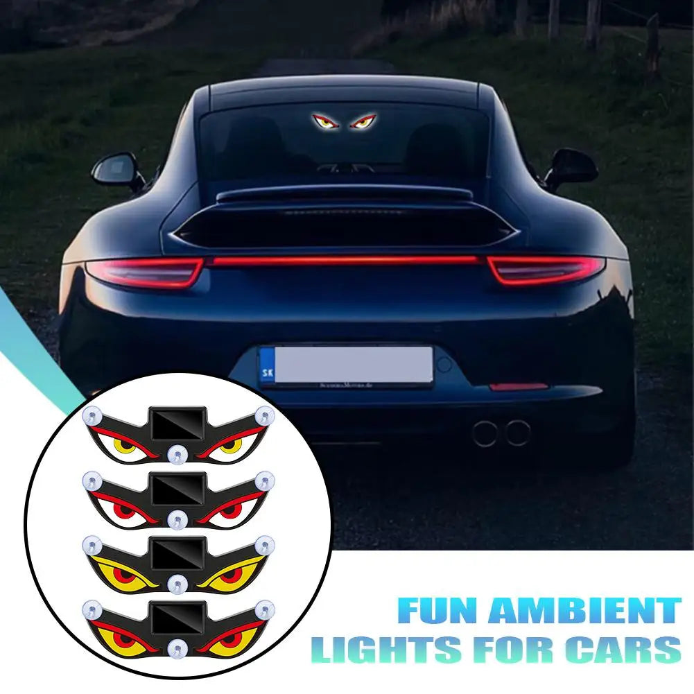 Solar LED Devil Eyes Car Atmosphere Light | Type-C Charging
