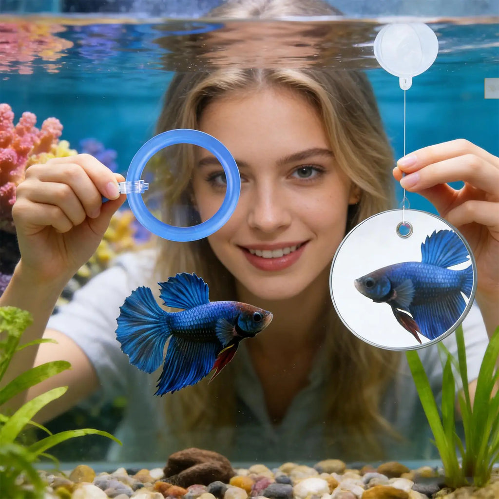 2-Pack Floating Fish Feeding Ring with Suction Cup | Betta & Turtle