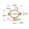 15 22 28 35 Fit OD Tube Brass M10 Pipe Clamp Bracket Support Hanger