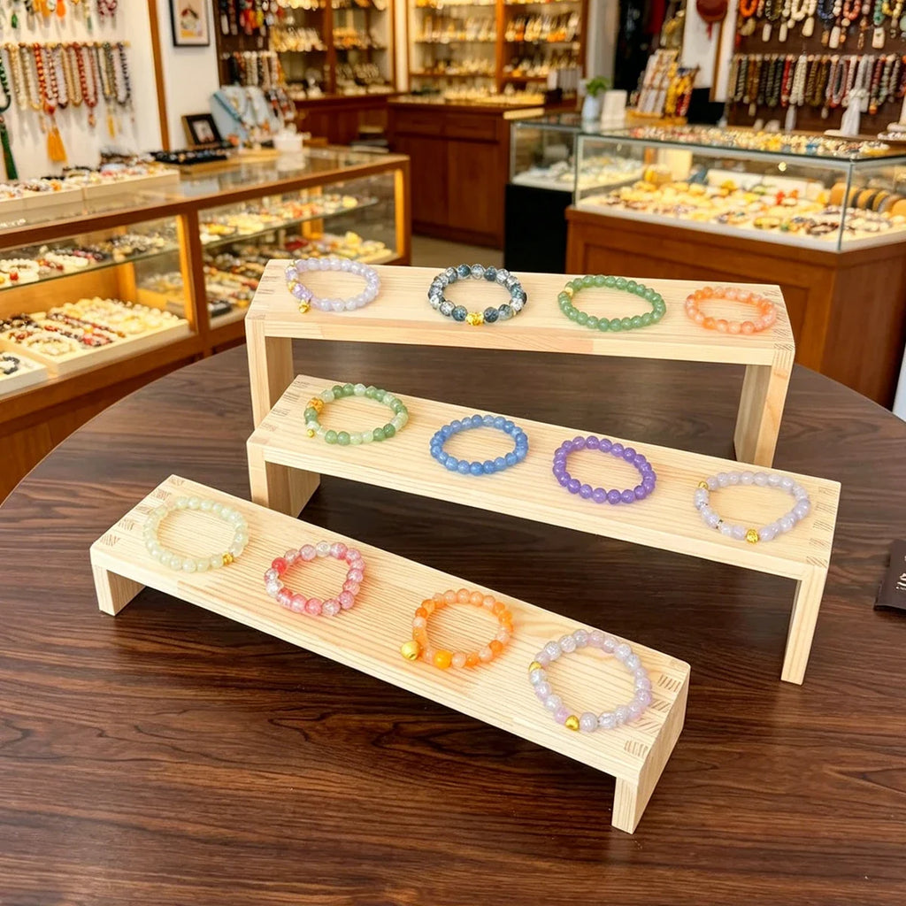 Ladder Wooden Jewelry Display Rack Long Short Bracelet Storage