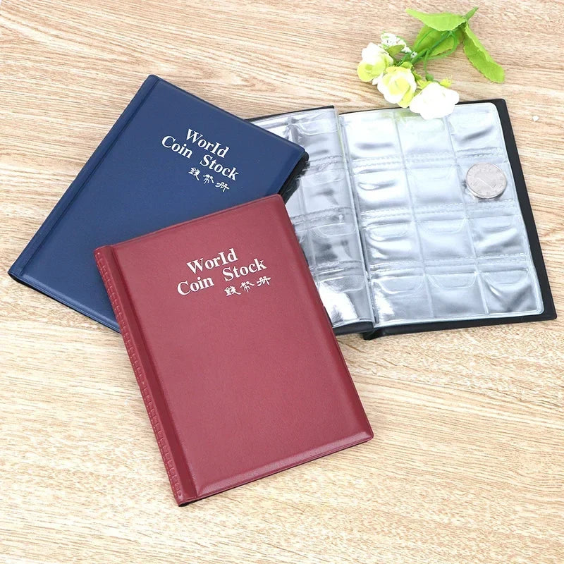 120-Pocket Coin Collection Album Book | PVC Coin Holder Organizer