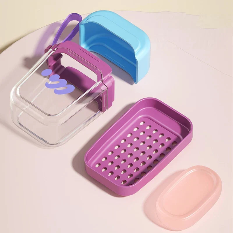 Portable Travel Soap Box – Sealed Double-Layer Draining Case