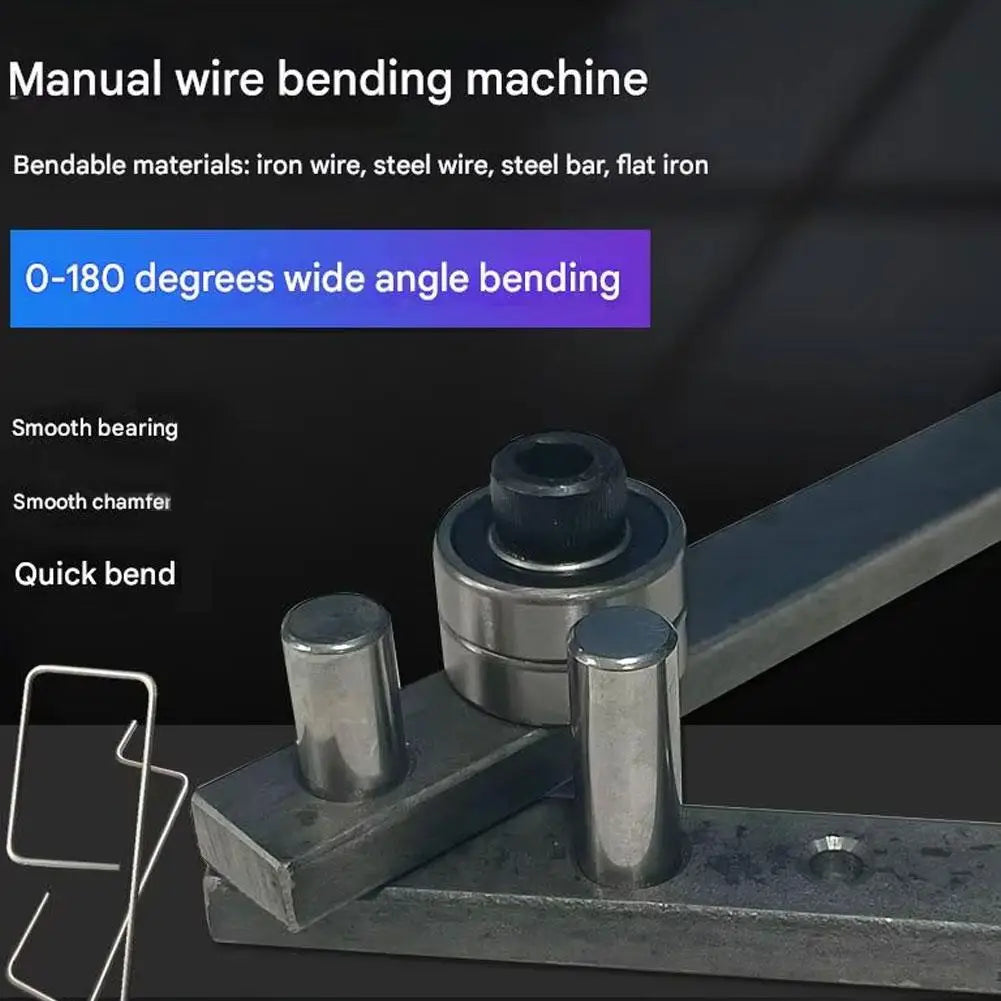 Manual Steel Fixture Bender – Bearing Design for DIY & Garden