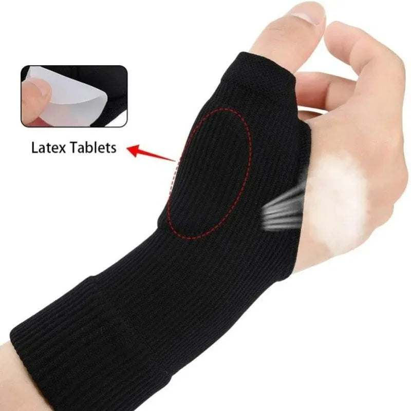 Breathable Wrist & Thumb Compression Gloves with Gel Pads