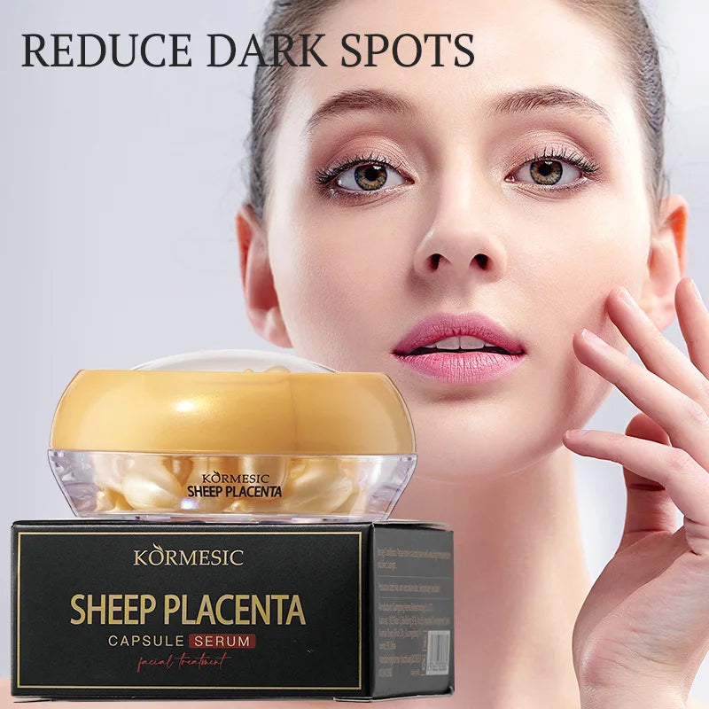 30-Pack Placenta Capsule Face Serum – Vitamin E & Hyaluronic Acid