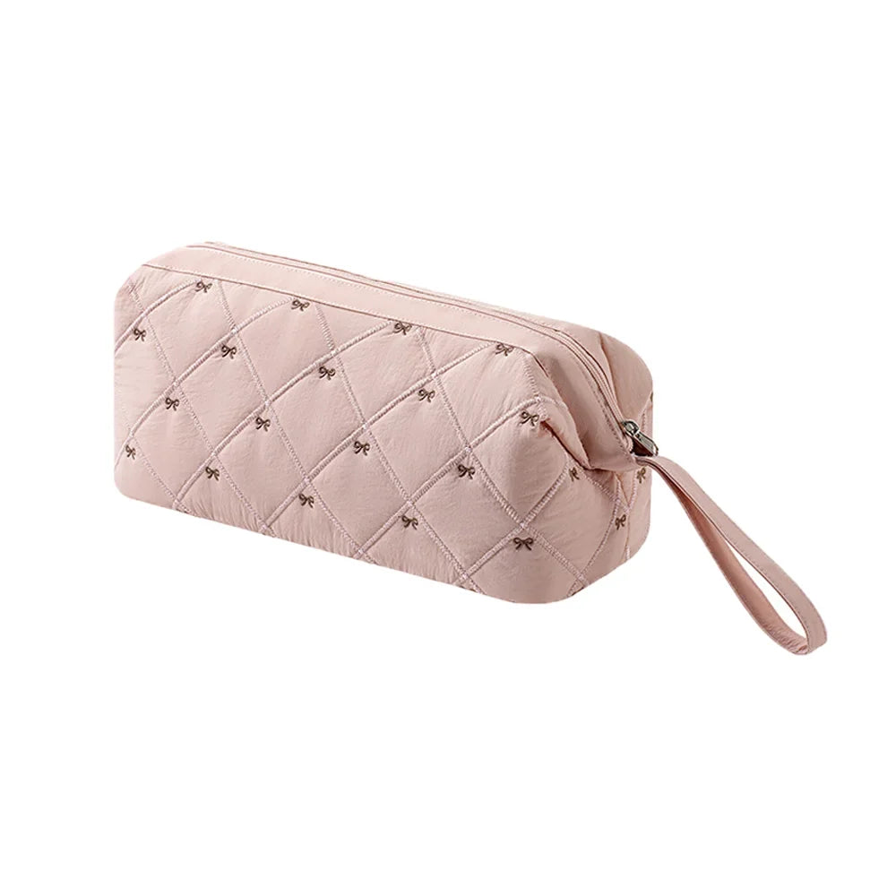 Bowknot Hair Dryer Storage Bag – Dustproof Travel Organizer