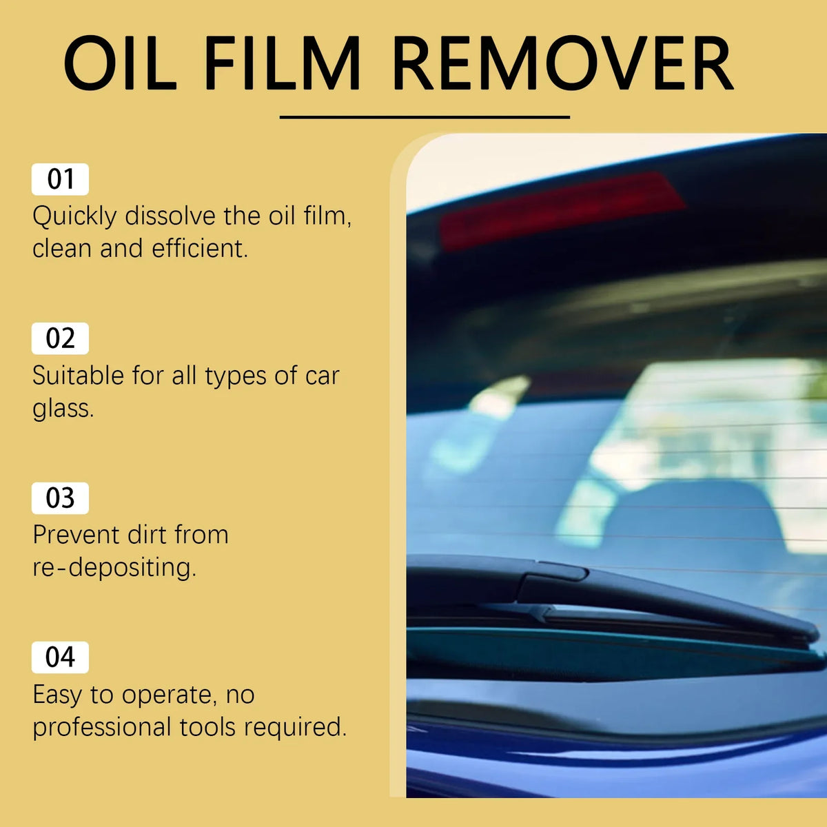 RayHong Windshield Oil Film Remover Kit | Rain Repellent