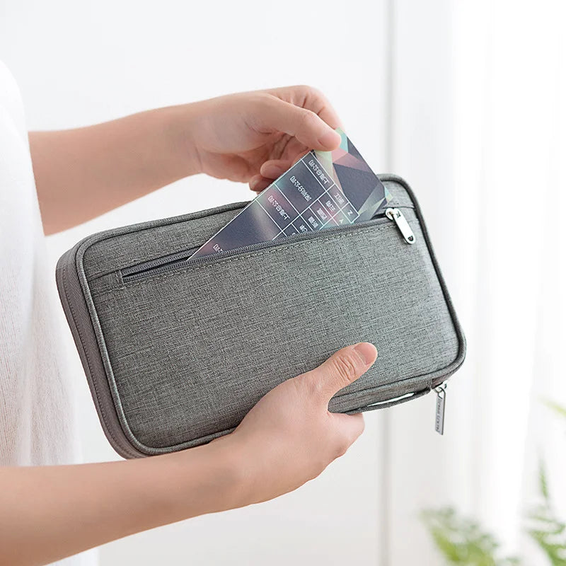 Travel Document Organizer Waterproof Passport Holder RFID Blocking