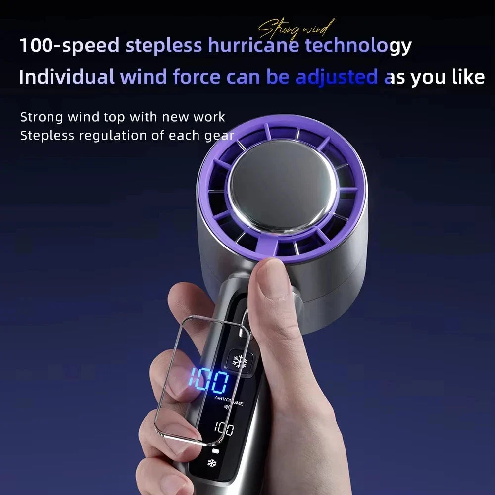 HOMEFISH Semiconductor Cooling Handheld Fan 4000mAh USB Rechargeable