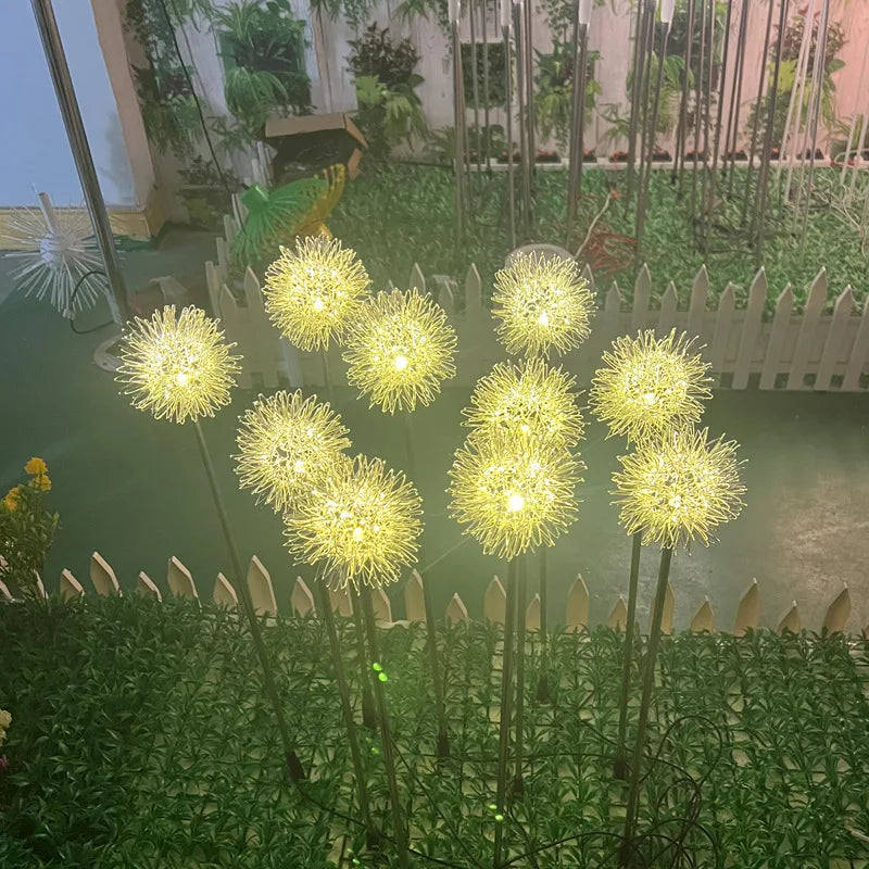 LED Dandelion Lamp Aluminum Wire Ball Outdoor Waterproof Luminous