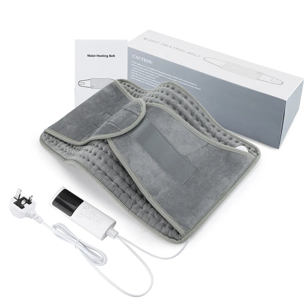 Electric Heating Waist Belt – 9 Levels & Timer | 59×30cm Pad