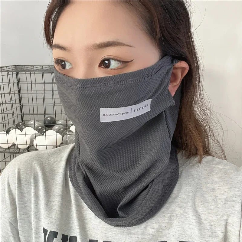 Outdoor UV Protection Ice Silk Mask Sunscreen Face Cover Neck Wrap