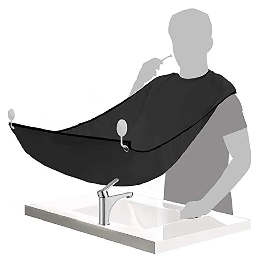 Men's Beard Shaving Apron – Mirror Suction Haircut Cape