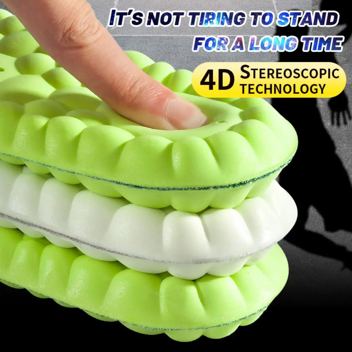 Bamboo Fiber Sport Insoles – Shock-Absorbing & Breathable