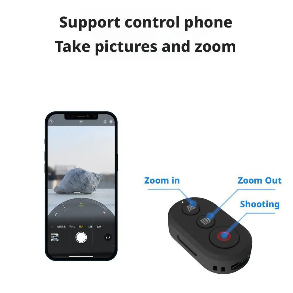 Bluetooth Remote for DJI Action 4/5 Pro – Wireless Selfie Shutter