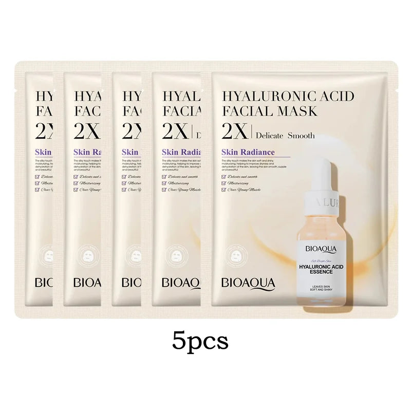 BIOAQUA Centella Collagen Hyaluronic Acid Sheet Mask 5–20PCS